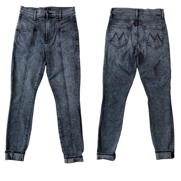 Mother Denim The Swooner Skimp‎ High Waist Jeans in Train Stops - Picture 2 of 8